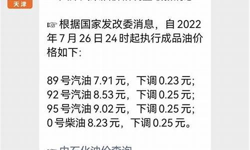 天津最新油价查询92号汽油_天津最新油价调整最新消息表